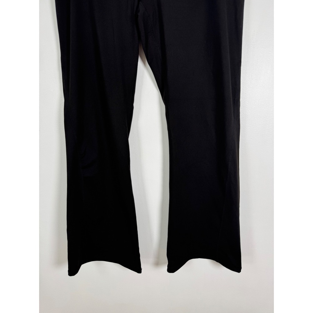Athleisure Gaiam Womens XXL Bootcut Yoga Pants Black Wide Waistband Stretch - Picture 9 of 9